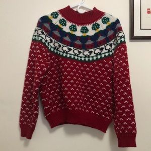 Northern Isles sheep scene sweater - M